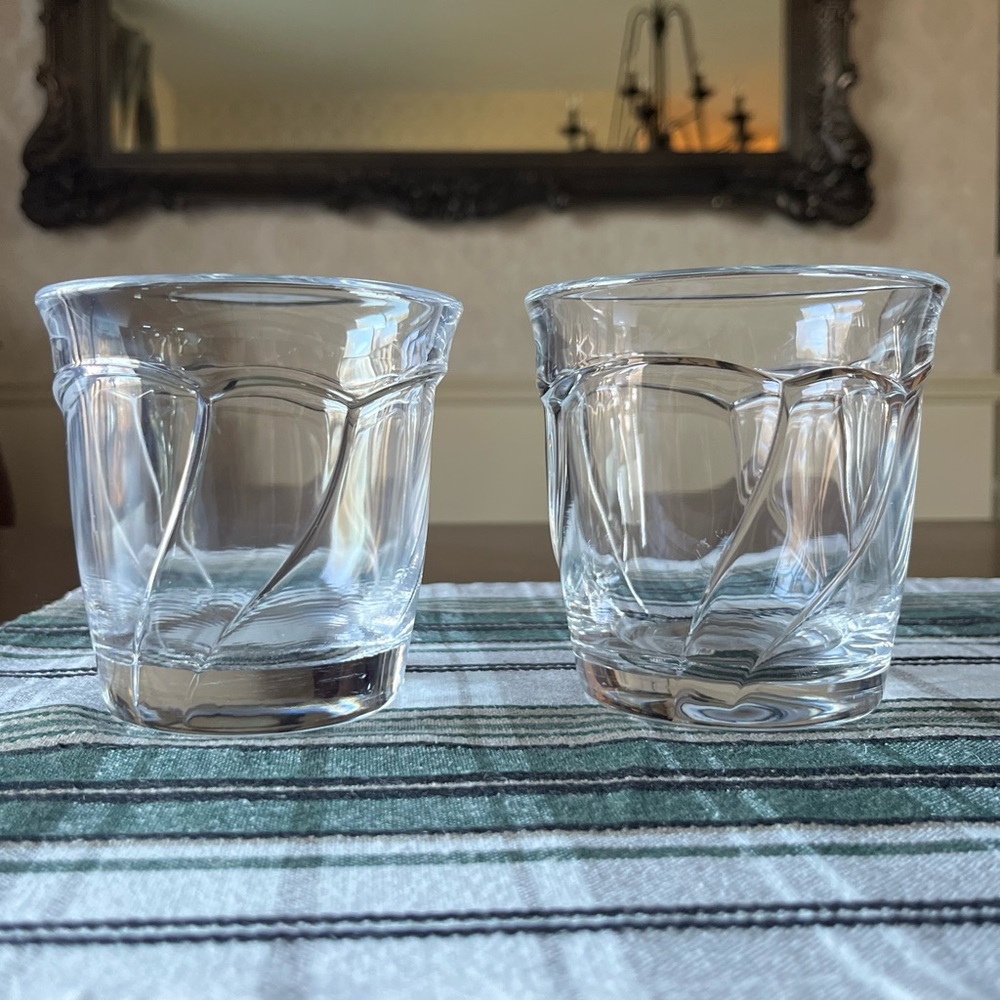 Noritake Sweet Swirl Clear Double Old Fashioned Glasses, Set of 2